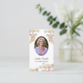 Pretty Wildflower Funeral Prayer Card コーリングカード (スタンド正面)