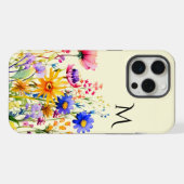 Pretty Wildflower Garden モノグラム  iPhoneケース (裏面横)