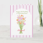 Pretty Wildflower Happy 18th Birthday for Sister  カード (正面)