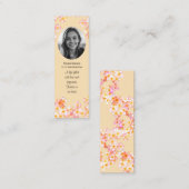 Pretty Wildflower Photo Funeral Mini Bookmark コーリングカード (正面/裏面)