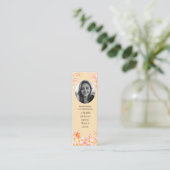 Pretty Wildflower Photo Funeral Mini Bookmark コーリングカード (スタンド正面)