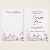 Pretty Wildflower Three Pairs Earring Display Card (正面&裏面)