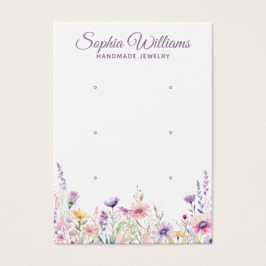 Pretty Wildflower Three Pairs Earring Display Card (正面)