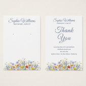 Pretty Wildflowers Boarder Earring Display Card (正面&裏面)