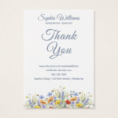 Pretty Wildflowers Boarder Earring Display Card (裏面)