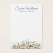 Pretty Wildflowers Boarder Earring Display Card (正面)