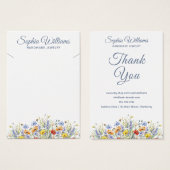 Pretty Wildflowers Border Necklace Display Card (正面&裏面)