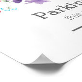 Pretty Wildflowers | Garden Wedding Parking Sign ポスター (角)