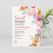 Pretty Wildflowers Sweet Sixteen 招待状 (スタンド正面)