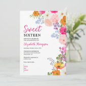 Pretty Wildflowers Sweet Sixteen 招待状 (スタンド正面)