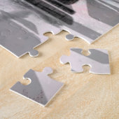 Pretty Woman and Pink Heart Balloon - I Love Paris ジグソーパズル (側面)