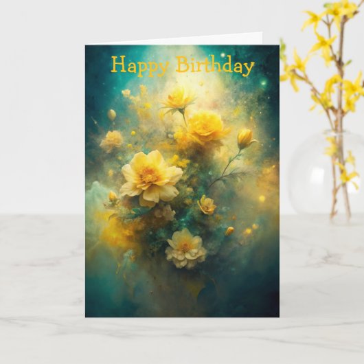 Pretty Yellow Flowers  カード (黄色い花)