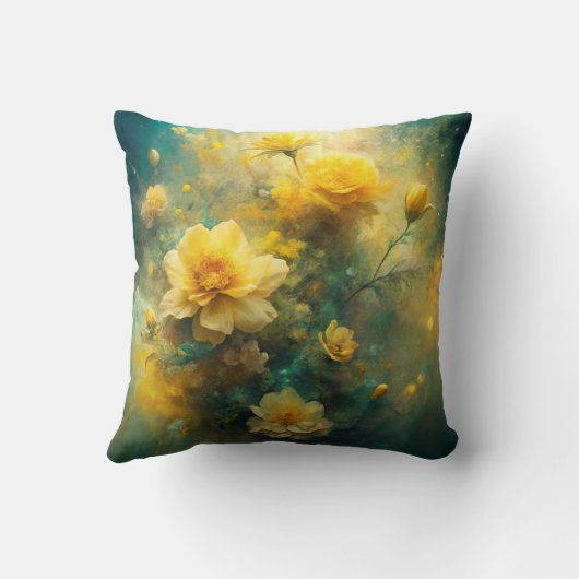 Pretty Yellow Flowers  クッション (裏面)