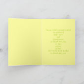 Pretty Yellow Lily Wedding Invitation Cards 招待状 (内部)