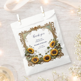 Pretty Yellow sunflower with art frame wedding  フェイバーバッグ