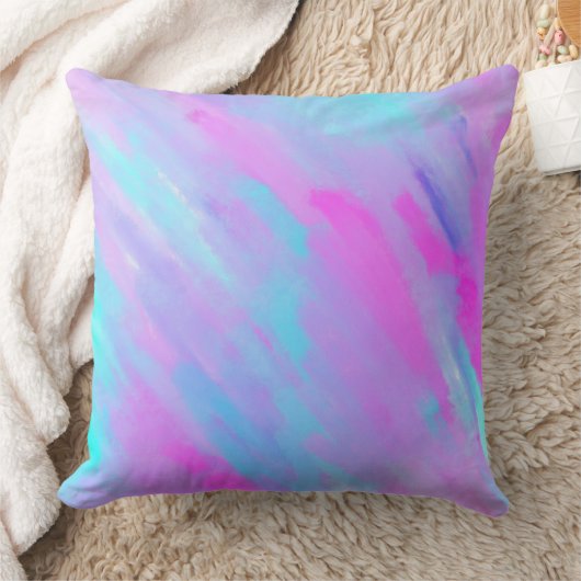 PrettyBrightはっきりしたオリジナル抽象芸術カラフル芸術品を気取った クッション (ブランケット)