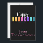 PrettyColorful Hanukkah JewishFestival挨拶 シーズンカード<br><div class="desc">A、カラフルモダンハッピーHanukkahあいさつ！</div>