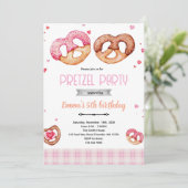 Pretzel party theme invitation 招待状 (スタンド正面)