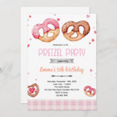 Pretzel party theme invitation 招待状 (正面/裏面)