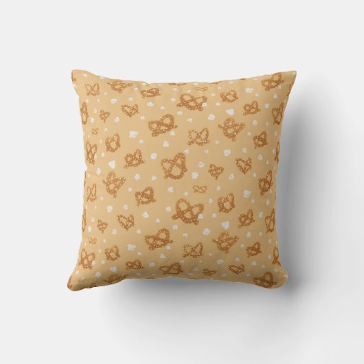 Pretzels & Popcorn Snacks Throw pillow クッション (裏面)
