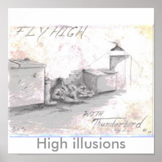 Prevent Substance abuse Poster-High illusions ポスター