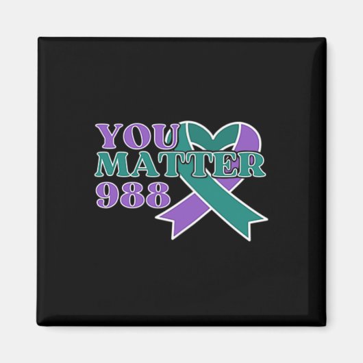 Prevention 988 You Problemポケットデザイン マグネット (正面)