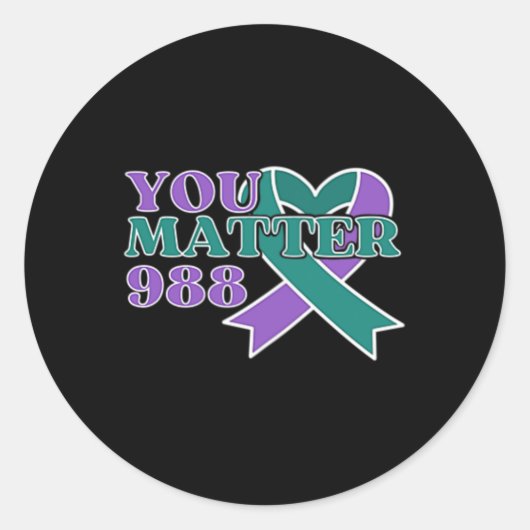 Prevention 988 You Problemポケットデザイン ラウンドシール (正面)