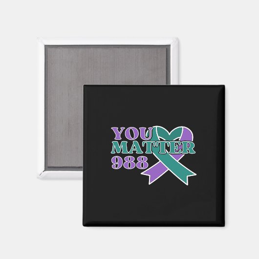 Prevention 988 You Problem認識度リボン マグネット (正面/裏面)