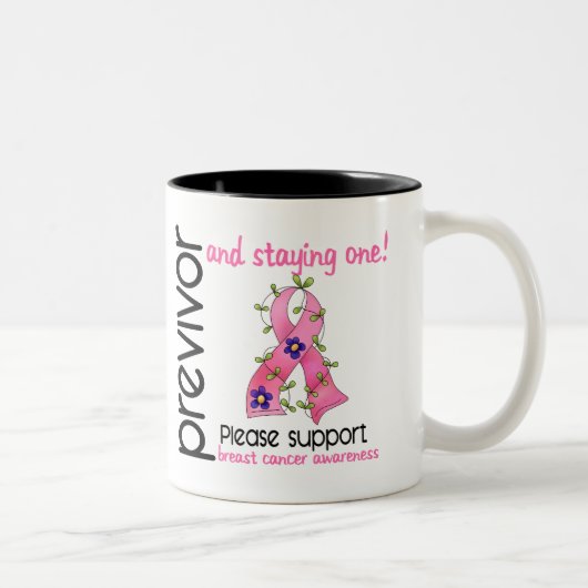 Previvor 9の乳癌 ツートーンマグカップ (右)