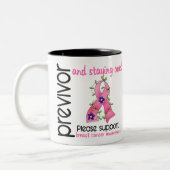 Previvor 9の乳癌 ツートーンマグカップ (左)