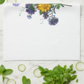 Prevost著ジニア、Hollyhocks及びヒマワリの花束 キッチンタオル (折り畳み)