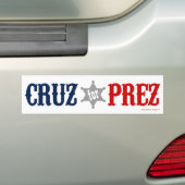 PrezのためのCruz -大統領Red BlueのためのテッドCruz バンパーステッカー (車上)