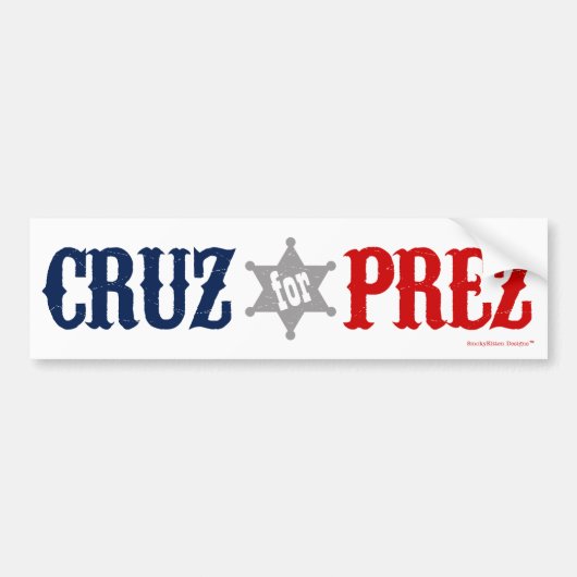PrezのためのCruz -大統領Red BlueのためのテッドCruz バンパーステッカー (正面)
