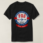 PRGバクラフハヴェルエアポートプラハヴィンテージデザイン Tシャツ (デザイン正面)