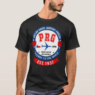 PRGバクラフハヴェルエアポートプラハヴィンテージデザイン Tシャツ
