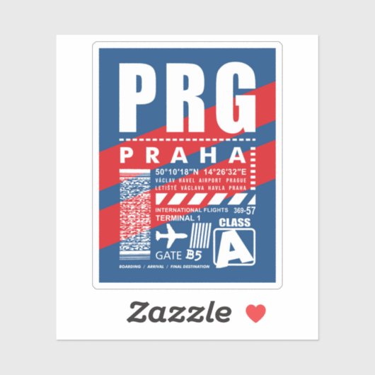 PRGプラハエアポート シール (シート)