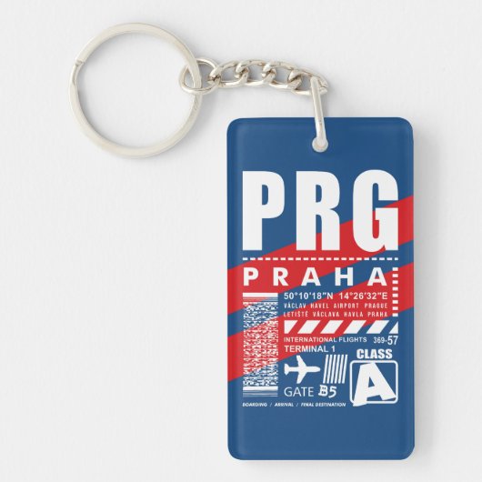 PRG プラハ空港 キーホルダー (正面)