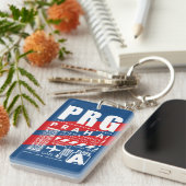 PRG プラハ空港 キーホルダー (正面右)