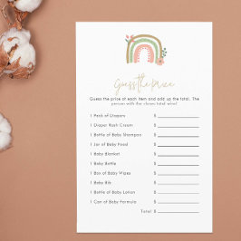 Price Boho Rainbow Baby Showerゲームを推測