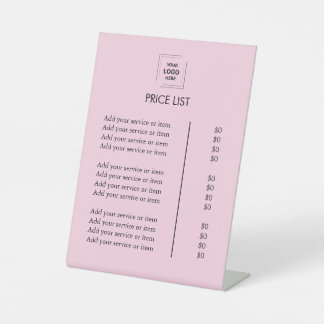 Price List | Custom Pink Business 台座サイン