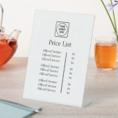 Price List Display | Modern Professional Logo  台座サイン (インサイチュ)