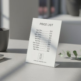 Price List Menu Business Custom Logo 台座サイン