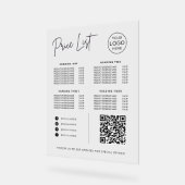 Price List Social Media Website QR Code Business アクリルサイン (傾斜)