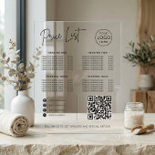 Price List Social Media Website QR Code Business アクリルサイン