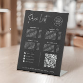 Price List Social Media Website QR Code Business 台座サイン