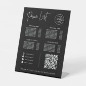 Price List Social Media Website QR Code Business 台座サイン (正面)