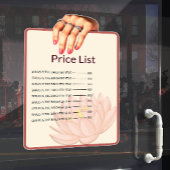 Price List Window Cling ウィンドウサイン