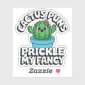 Prickle My Fancy – Cute Cactus Pun シール (シート)