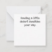 Prickly Pear Desert Cactus ノートカード (裏面)