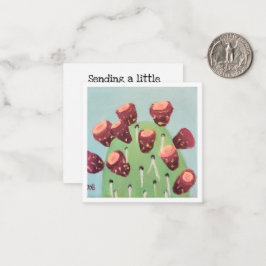 Prickly Pear Desert Cactus ノートカード